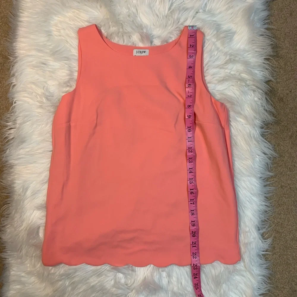 J. Crew coral blouse with back detail size XXS scalloped blouse top
